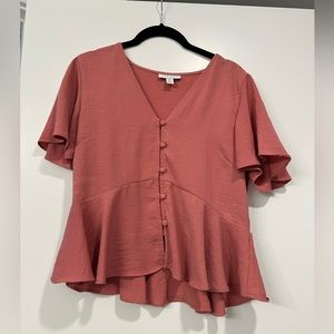 TopShop Deep Pink Blouse